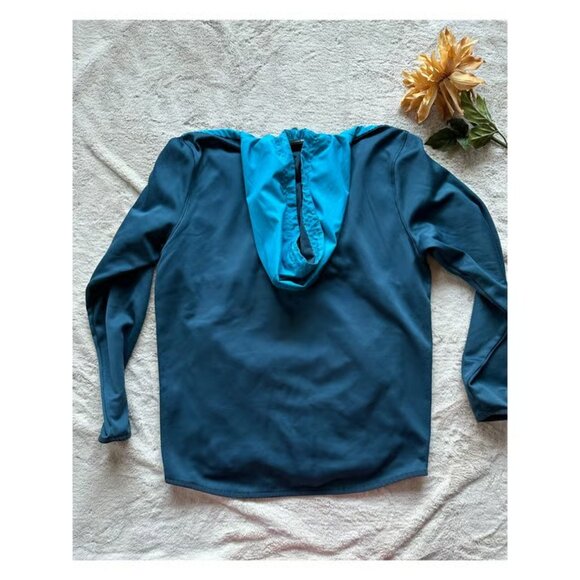 Under Armour Green/Blue 1/4 Zip Pullover Loose - Picture 4 of 4